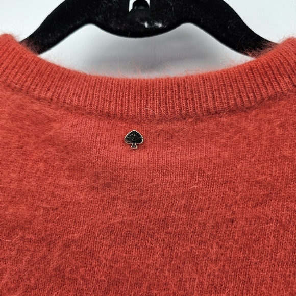 Kate Spade rabbit hair short sleeve orange sweater women's size small - Picture 4 of 7